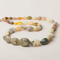 8x6-18x14mm Ethiopian Opal plain nugget beads 18 inch 39 pieces A (ONLINE ORDER ONLY)