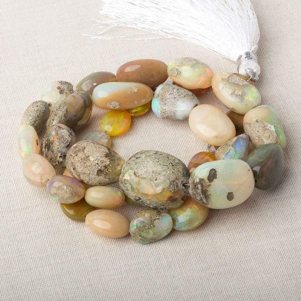 8x6-18x14mm Ethiopian Opal plain nugget beads 18 inch 39 pieces A (ONLINE ORDER ONLY)