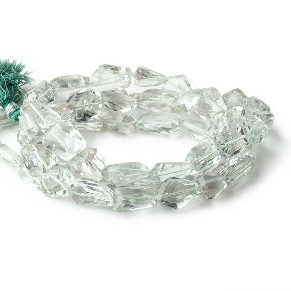 8x6-19x9mm Prasiolite faceted nugget beads 16 inch 32 pieces AAA (ONLINE ORDER ONLY)