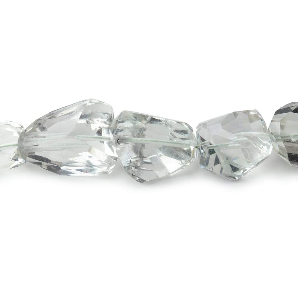 8x6-19x9mm Prasiolite faceted nugget beads 16 inch 32 pieces AAA (ONLINE ORDER ONLY)