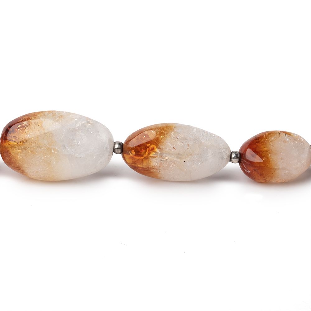 8x6-20x13.5mm Bi-Color Citrine Plain Nugget Beads 17.75 inch 29 pieces AA (ONLINE ORDER ONLY)