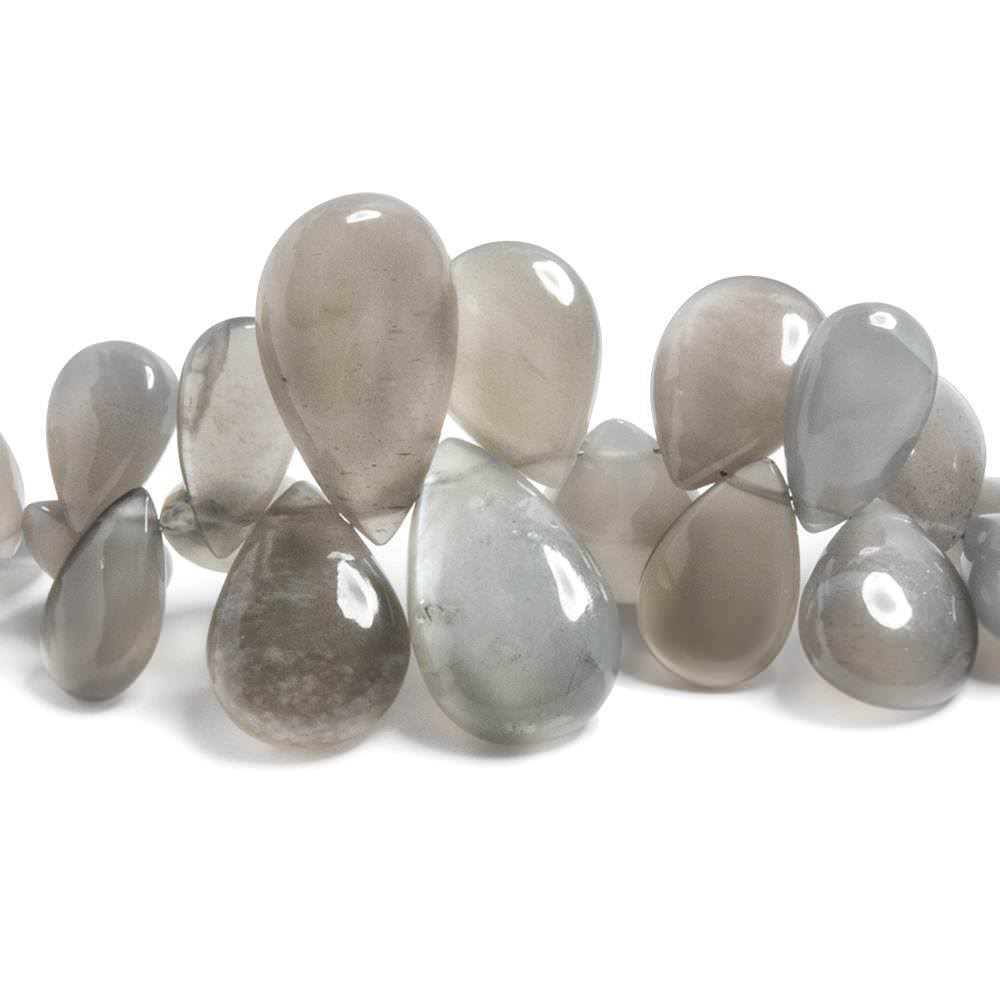 8x6-24x14mm Platinum Moonstone plain pears 8.5 inches 52 beads (ONLINE ORDER ONLY)
