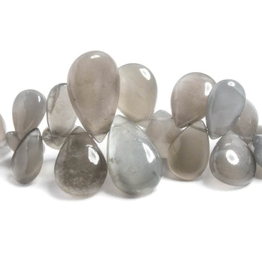 8x6-24x14mm Platinum Moonstone plain pears 8.5 inches 52 beads (ONLINE ORDER ONLY)