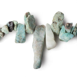 8x6-40x8mm Larimar top drilled Natural Crystal Chip beads 7.5 inch 35 beads (ONLINE ORDER ONLY)