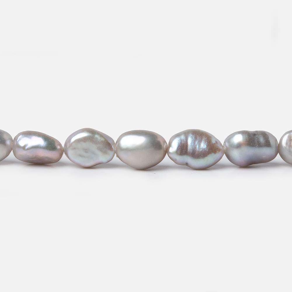 10x7mm Venetian Silver straight drilled Baroque Pearls 16 inch 44 pieces (ONLINE ORDER ONLY)