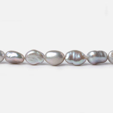10x7mm Venetian Silver straight drilled Baroque Pearls 16 inch 44 pieces (ONLINE ORDER ONLY)