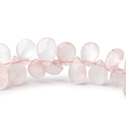 8x6-9x7mm Rose Quartz faceted pear beads 7.5 inch 60 pieces (ONLINE ORDER ONLY)