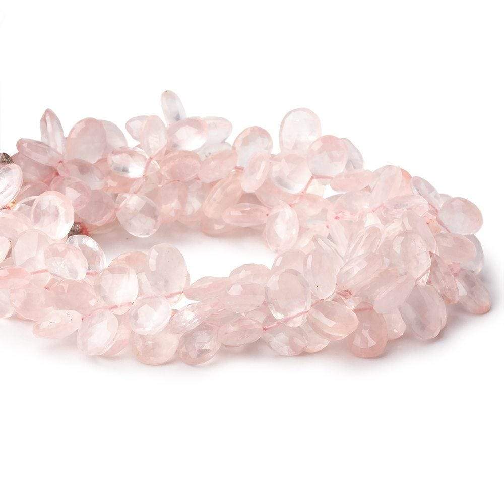 8x6-9x7mm Rose Quartz faceted pear beads 7.5 inch 60 pieces (ONLINE ORDER ONLY)