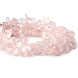 8x6-9x7mm Rose Quartz faceted pear beads 7.5 inch 60 pieces (ONLINE ORDER ONLY)