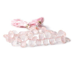 8x6-9x7mm Rose Quartz faceted pear beads 7.5 inch 60 pieces (ONLINE ORDER ONLY)