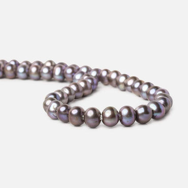 8x6-9x7mm Tri Color Peacock 2.5mm Large Hole Off Round Freshwater Pearl 15 inch 58 pcs (ONLINE ORDER ONLY)