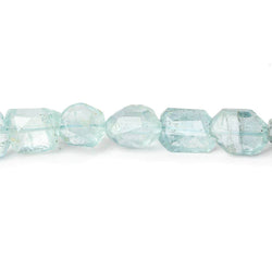 8x6-9x8mm Aquamarine Faceted Nuggets 16 inch 40 beads A (ONLINE ORDER ONLY)