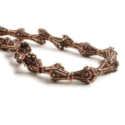 8x6mm Copper Bead Cap Bali Style Scrollwork 8 inch 28 pcs (ONLINE ORDER ONLY)