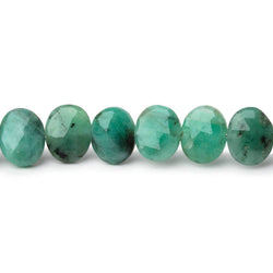 8x6mm Emerald Faceted Oval Beads 8 inch 29 pieces (ONLINE ORDER ONLY)