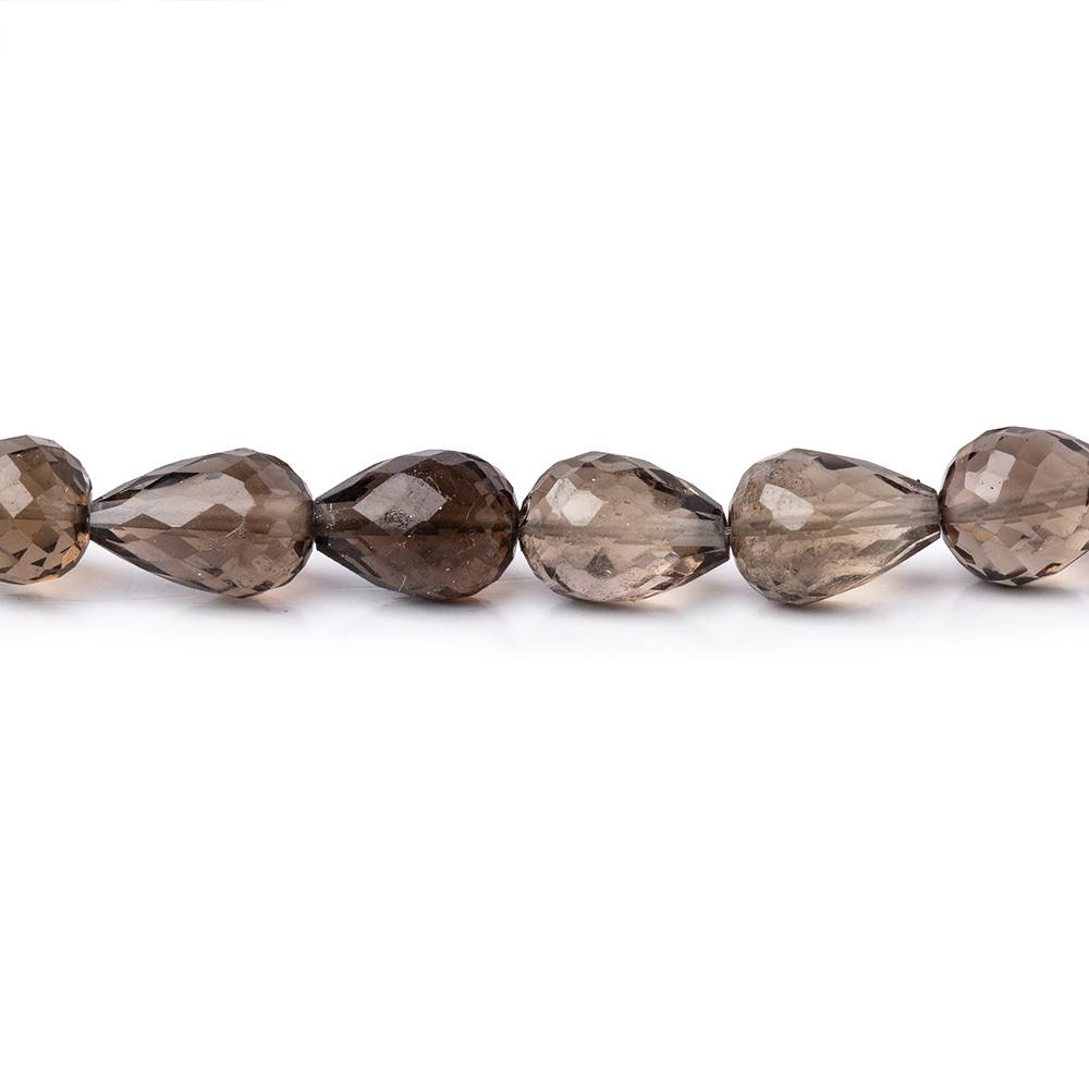 8x6mm Light Smoky Quartz Faceted Tear Drop Beads 17 inch 55 pieces (ONLINE ORDER ONLY)