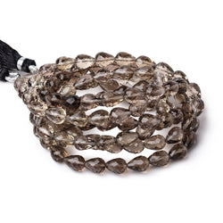 8x6mm Light Smoky Quartz Faceted Tear Drop Beads 17 inch 55 pieces (ONLINE ORDER ONLY)