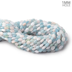 8x6mm Multi Color Beryl Plain Oval 15.5 inch 50 Beads 1mm Drill Hole (ONLINE ORDER ONLY)
