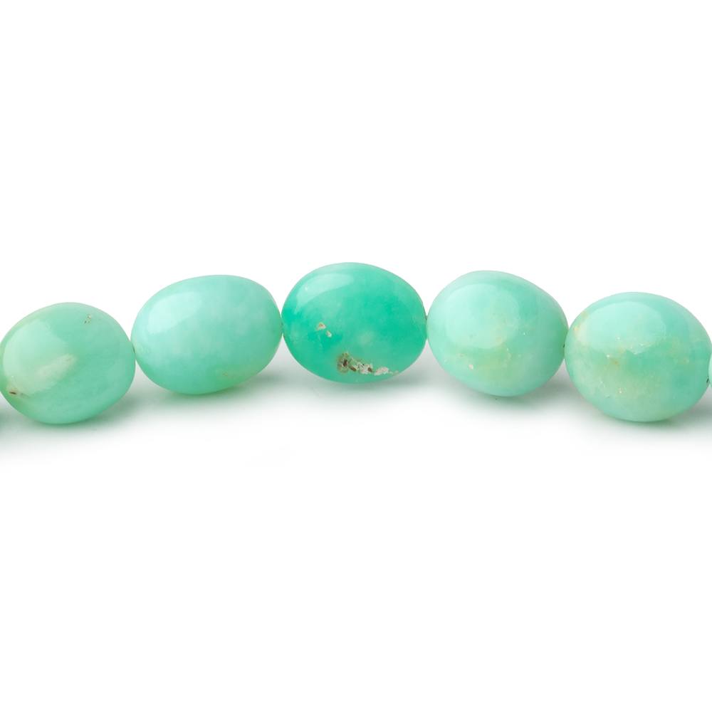 8x7-10x8mm Tanzanian Green Opal Plain Oval Beads 17.75 inch 48 pieces (ONLINE ORDER ONLY)