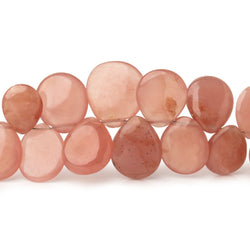 8x7-11x10mm Rhodochrosite Plain Pear Beads 7.5 inch 48 pieces (ONLINE ORDER ONLY)