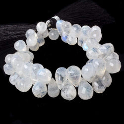 8x7-11x6mm Rainbow Moonstone Faceted Tear Drop Beads 8 inches 59 beads (ONLINE ORDER ONLY)
