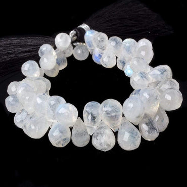 8x7-11x6mm Rainbow Moonstone Faceted Tear Drop Beads 8 inches 59 beads (ONLINE ORDER ONLY)