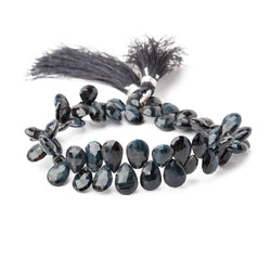 8x7-11x7mm Hawk's Eye Faceted Pear Beads 8 inch 54 pieces (ONLINE ORDER ONLY)