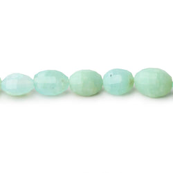 8x7-11x8mm Blue Peruvian Opal Straight Drilled Faceted Ovals 16 inch 44 Beads (ONLINE ORDER ONLY)