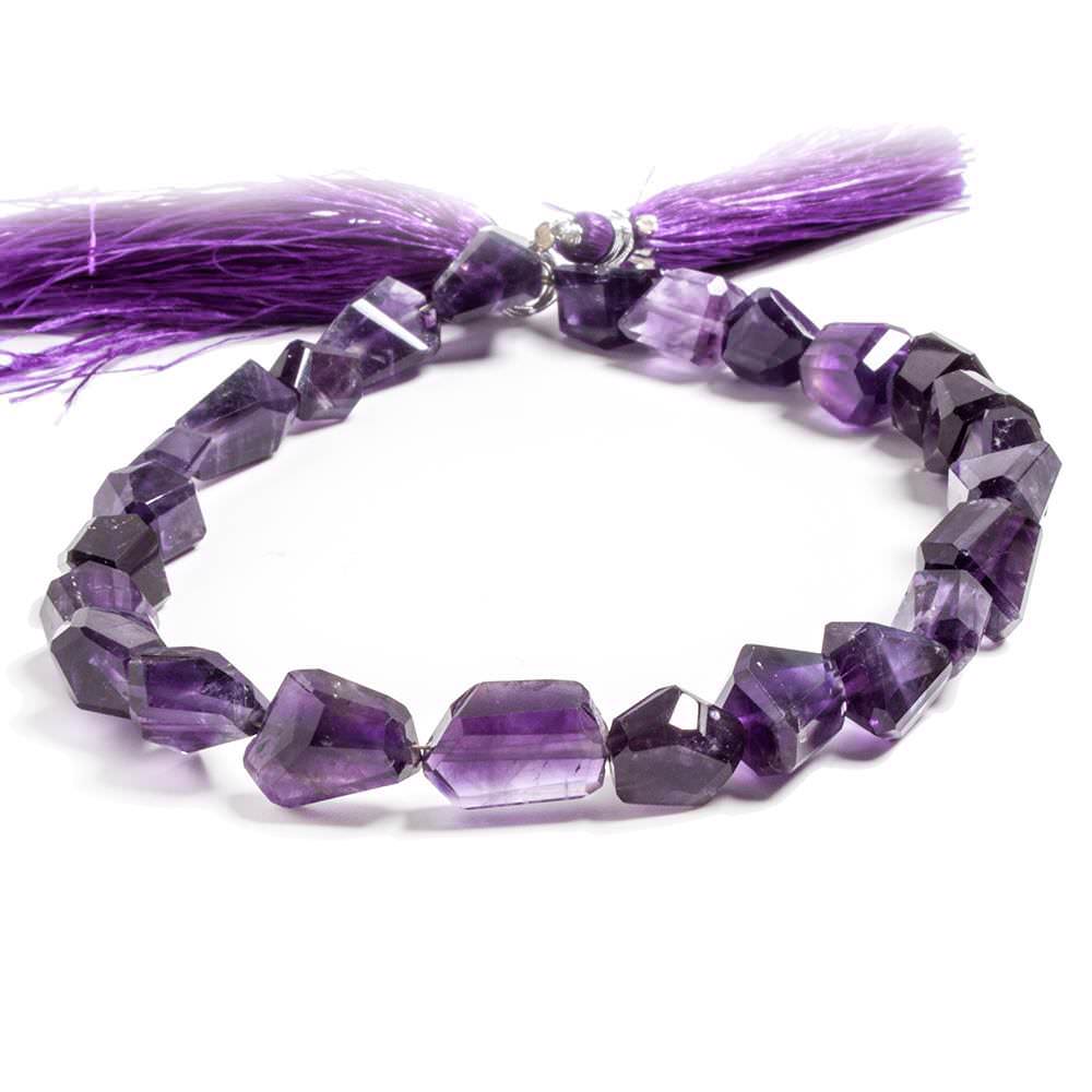 8x7-12x7mm Amethyst faceted nugget beads 10 inch 25 pieces (ONLINE ORDER ONLY)