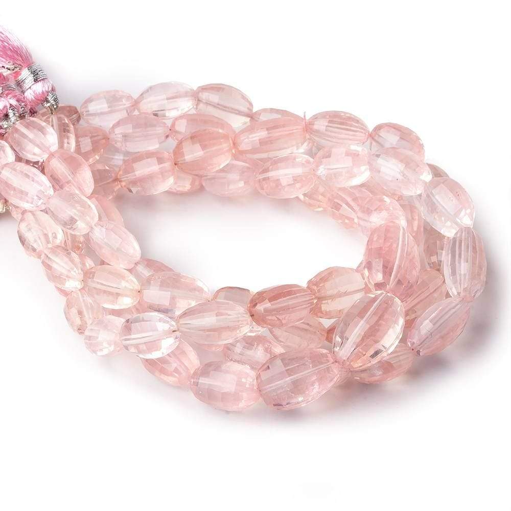 8x7-12x8mm Rose Quartz faceted oval beads 7.75 inch 18 pieces A (ONLINE ORDER ONLY)