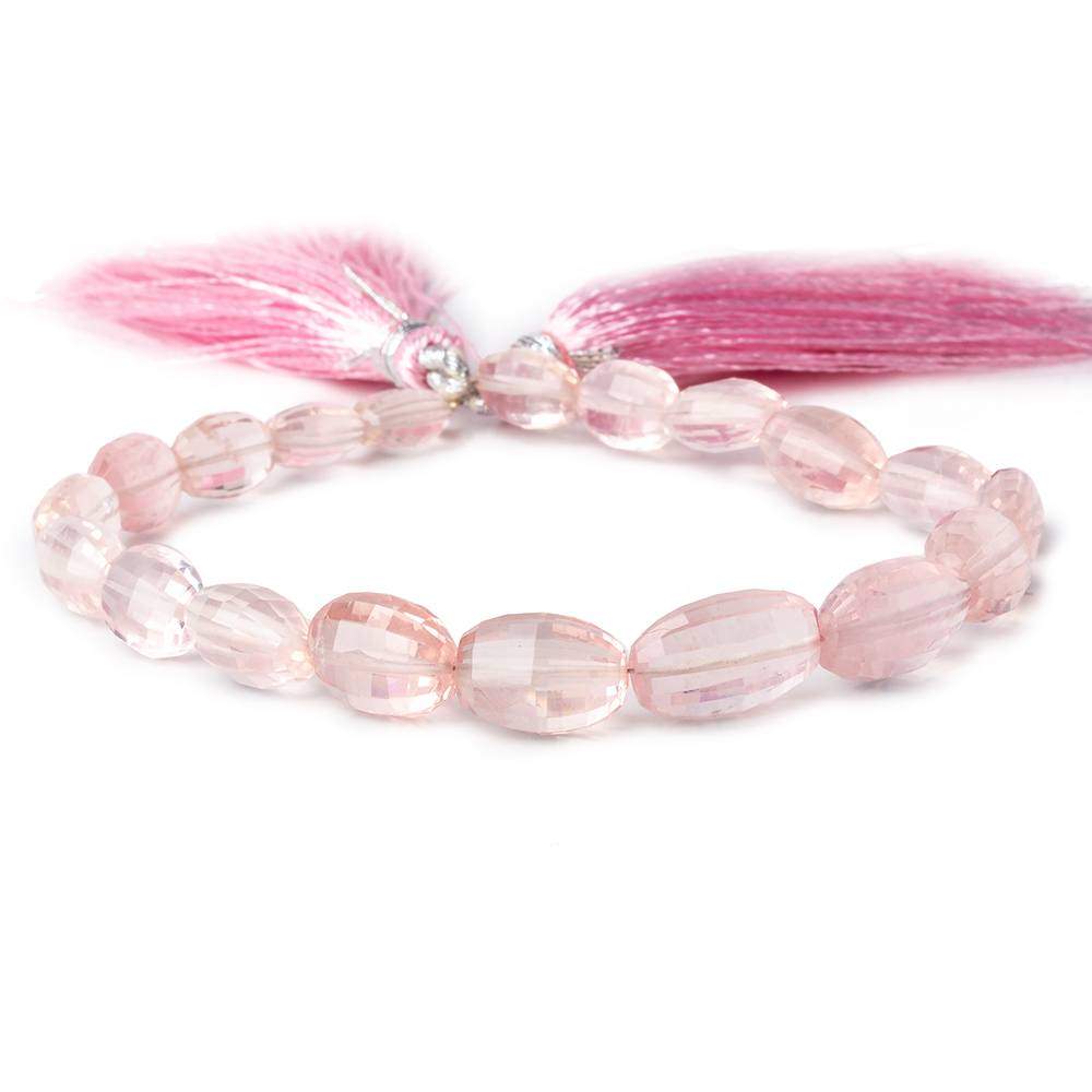 8x7-12x8mm Rose Quartz faceted oval beads 7.75 inch 18 pieces A (ONLINE ORDER ONLY)