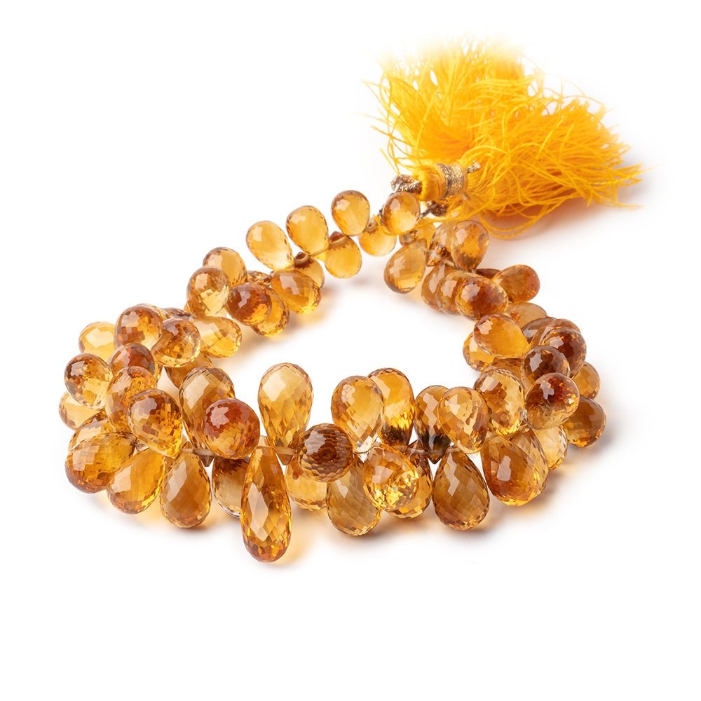 8x7-17x7mm Madeira Citrine Faceted Tear Drop Beads 8 inch 73 pieces (ONLINE ORDER ONLY)