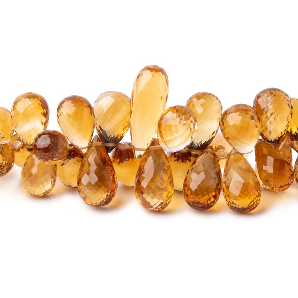 8x7-17x7mm Madeira Citrine Faceted Tear Drop Beads 8 inch 73 pieces (ONLINE ORDER ONLY)