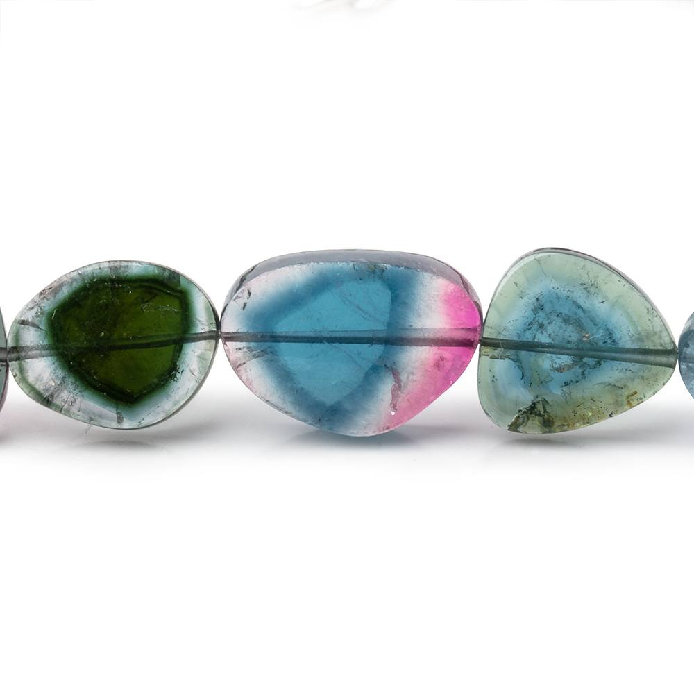 8x7-18x13mm Watermelon Tourmaline Slice Beads 17 inch 33 pieces AAA (ONLINE ORDER ONLY)