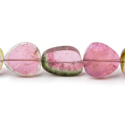 8x7-18x13mm Watermelon Tourmaline Slice Beads 18 inch 39 pieces AAA (ONLINE ORDER ONLY)