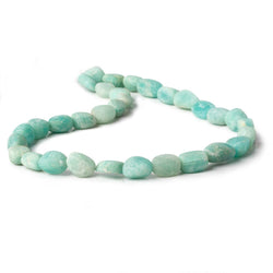 8x7-9.5x8.5mm Matte Amazonite tumbled plain nuggets 13 inch 32 beads  A (ONLINE ORDER ONLY)