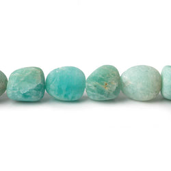 8x7-9.5x8.5mm Matte Amazonite tumbled plain nuggets 13 inch 32 beads  A (ONLINE ORDER ONLY)