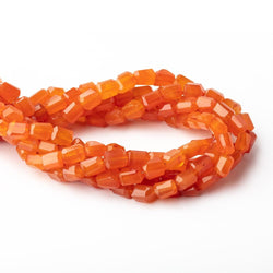 8x7-9x8mm Carnelian Faceted Nugget Beads 14 inch 38 pieces (ONLINE ORDER ONLY)