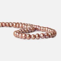 8x7-9x8mm Pink Champagne Off Round Large Hole Freshwater Pearl 15 inch 55 pieces (ONLINE ORDER ONLY)