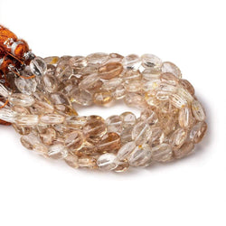 8x7.5-10x7mm Multi Color Topaz Faceted Oval Beads 8 inch 22 beads A (ONLINE ORDER ONLY)