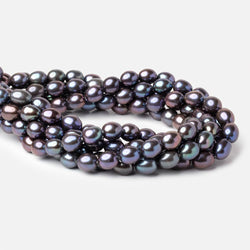 8x7.5-9x8mm Peacock Oval Freshwater Pearls 15.5 inch 40 Beads (ONLINE ORDER ONLY)