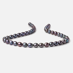 8x7.5-9x8mm Peacock Oval Freshwater Pearls 15.5 inch 40 Beads (ONLINE ORDER ONLY)