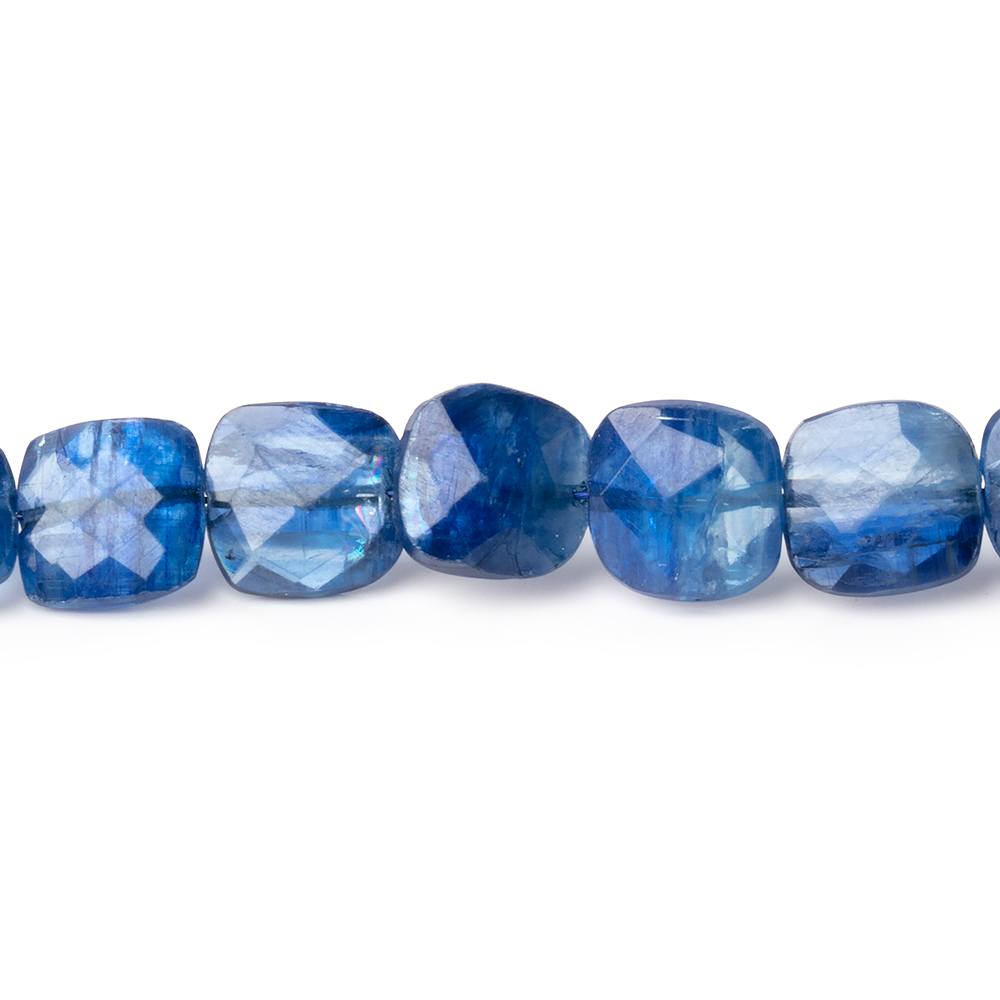 8x7.5mm Kyanite Faceted Pillow Beads 16 inch 49 pieces AA (ONLINE ORDER ONLY)