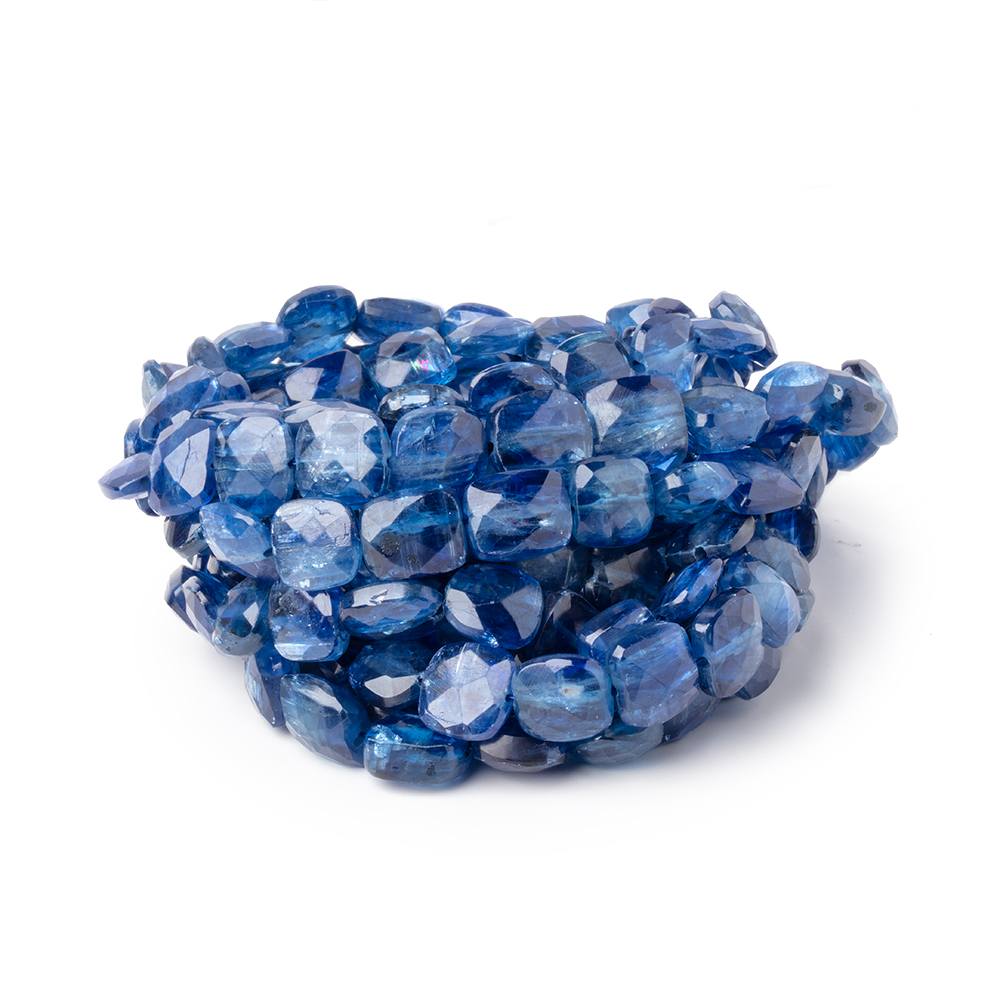 8x7.5mm Kyanite Faceted Pillow Beads 16 inch 49 pieces AA (ONLINE ORDER ONLY)