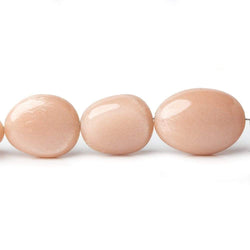 8x7mm - 20x15mm Angel Skin Peach Moonstone plain nuggets 18 inch 35 beads AA (ONLINE ORDER ONLY)