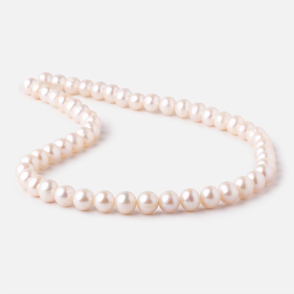 8x7mm Cream Off Round Freshwater Pearls 16 inch 54 pieces (ONLINE ORDER ONLY)