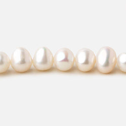 8x7mm Off White side drilled Baroque freshwater pearls 15.5 inch 55 pieces A (ONLINE ORDER ONLY)