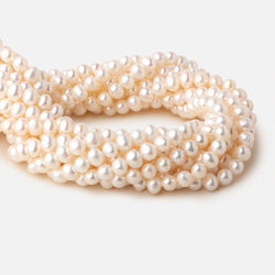 8x7mm Off White side drilled Baroque freshwater pearls 15.5 inch 55 pieces A (ONLINE ORDER ONLY)