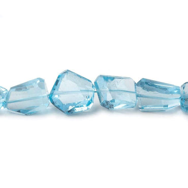 Sky Blue Topaz Faceted Nuggets 16 inch 37 Beads AA Grade (ONLINE ORDER ONLY)
