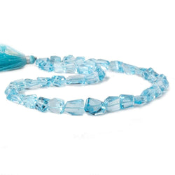 Sky Blue Topaz Faceted Nuggets 16 inch 37 Beads AA Grade (ONLINE ORDER ONLY)