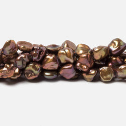 Brown straight drilled Keshi Freshwater Pearls 16 inch 45 pieces AA (ONLINE ORDER ONLY)
